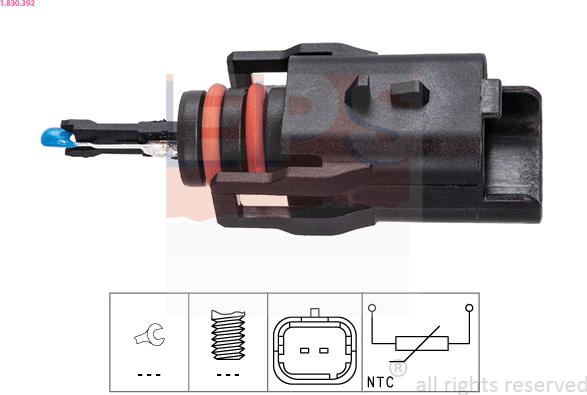 EPS 1.830.392 - Sensore, Temperatura carburante autozon.pro