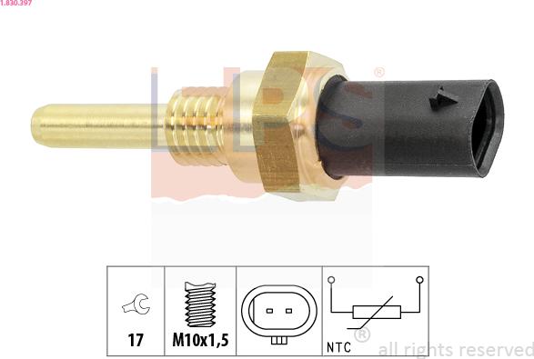 EPS 1.830.397 - Sensore, Temperatura refrigerante autozon.pro