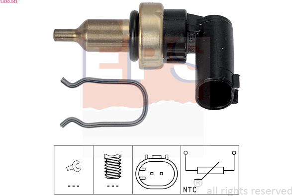 EPS 1.830.343 - Sensore, Temperatura refrigerante autozon.pro