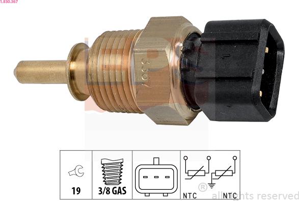 EPS 1.830.367 - Sensore, Temperatura refrigerante autozon.pro