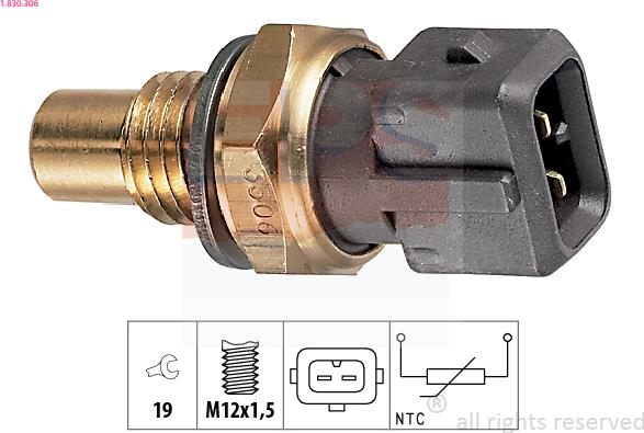 EPS 1.830.306 - Sensore, Temperatura olio autozon.pro