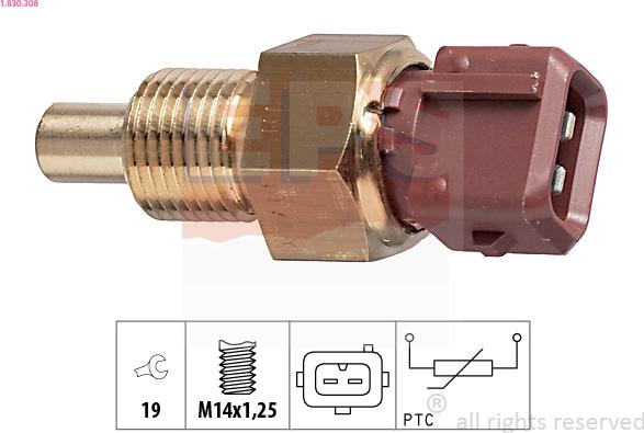 EPS 1.830.308 - Sensore, Temperatura refrigerante autozon.pro