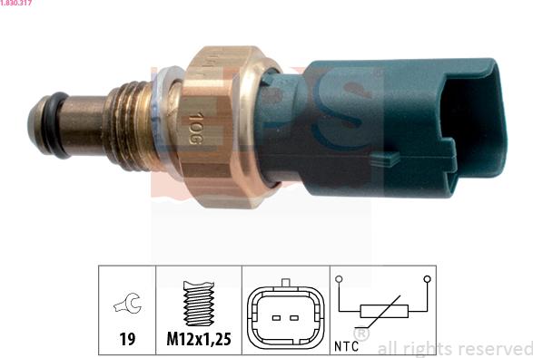 EPS 1.830.317 - Sensore, Temperatura refrigerante autozon.pro