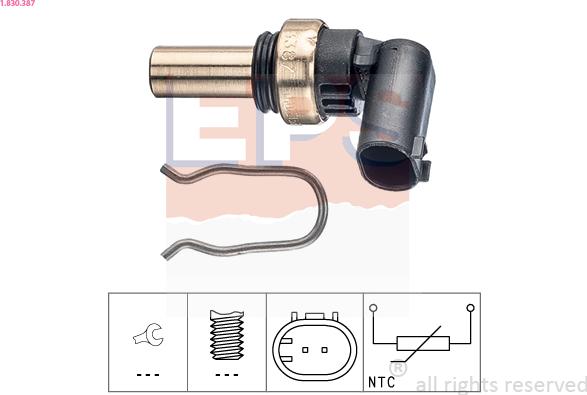 EPS 1.830.387 - Sensore, Temperatura refrigerante autozon.pro