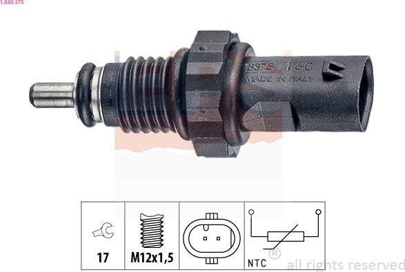 EPS 1.830.375 - Sensore, Temperatura refrigerante autozon.pro