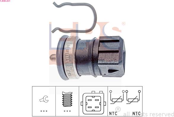 EPS 1.830.251 - Sensore, Temperatura refrigerante autozon.pro