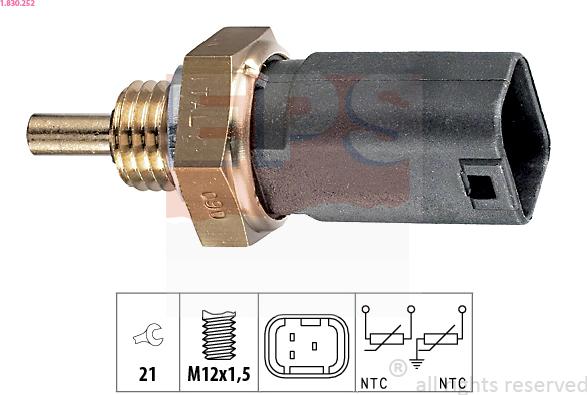 EPS 1.830.252 - Sensore, Temperatura refrigerante autozon.pro