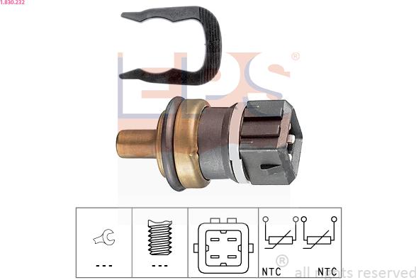 EPS 1.830.232 - Sensore, Temperatura refrigerante autozon.pro