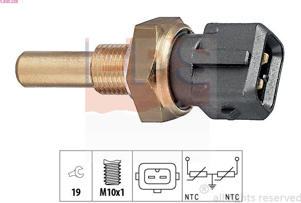 EPS 1.830.229 - Sensore, Temperatura refrigerante autozon.pro