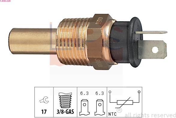 EPS 1.830.228 - Sensore, Temperatura refrigerante autozon.pro