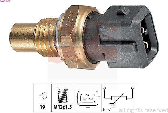 EPS 1.830.270 - Sensore, Temperatura refrigerante autozon.pro