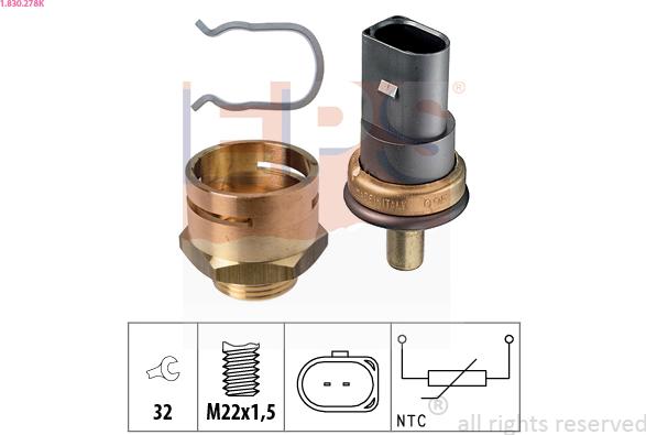 EPS 1.830.278K - Sensore, Temperatura refrigerante autozon.pro