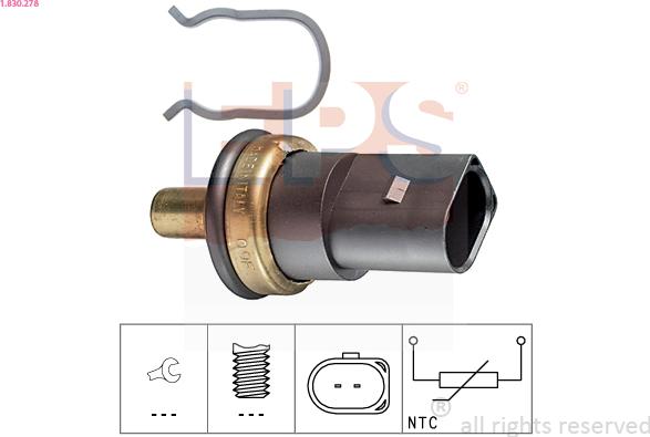 EPS 1.830.278 - Sensore, Temperatura refrigerante autozon.pro