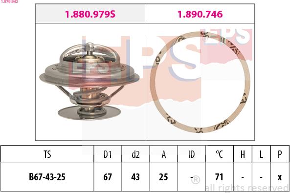 EPS 1.879.942 - Termostato, Refrigerante autozon.pro