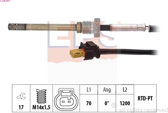 EPS 1.220.055 - Sensore, Temperatura gas scarico autozon.pro