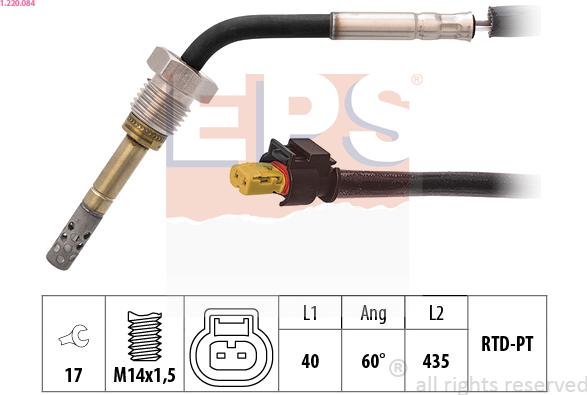 EPS 1.220.084 - Sensore, Temperatura gas scarico autozon.pro