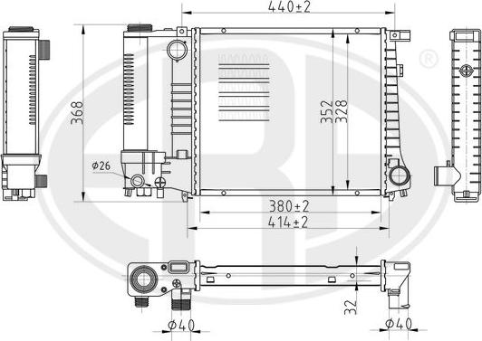 ERA 673410 - Radiatore, Raffreddamento motore autozon.pro