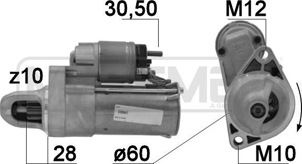 ERA 220947 - Motorino d'avviamento autozon.pro