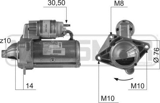 ERA 220453 - Motorino d'avviamento autozon.pro