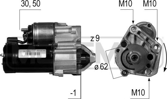 ERA 220465 - Motorino d'avviamento autozon.pro