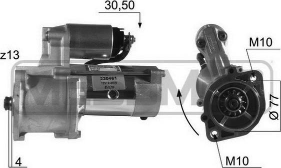 ERA 220461 - Motorino d'avviamento autozon.pro