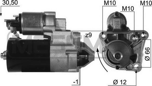 ERA 220462 - Motorino d'avviamento autozon.pro