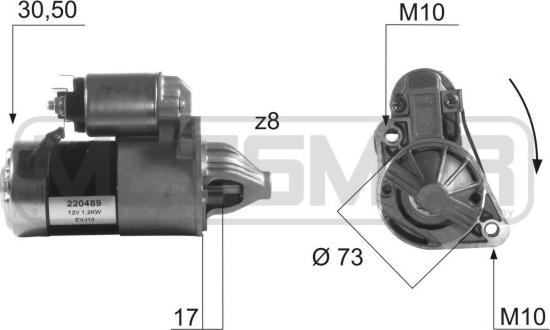 ERA 220489 - Motorino d'avviamento autozon.pro