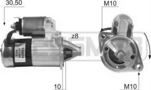 ERA 220474 - Motorino d'avviamento autozon.pro