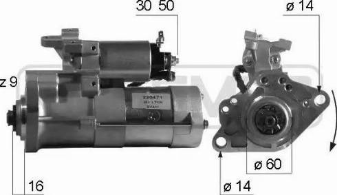 ERA 220471 - Motorino d'avviamento autozon.pro