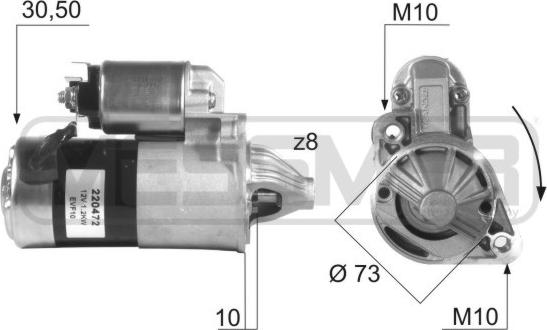 ERA 220472 - Motorino d'avviamento autozon.pro