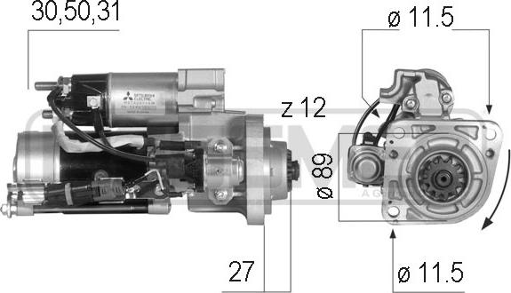 ERA 220556 - Motorino d'avviamento autozon.pro