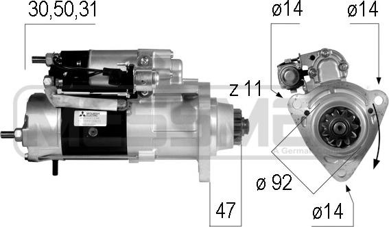 ERA 220567 - Motorino d'avviamento autozon.pro