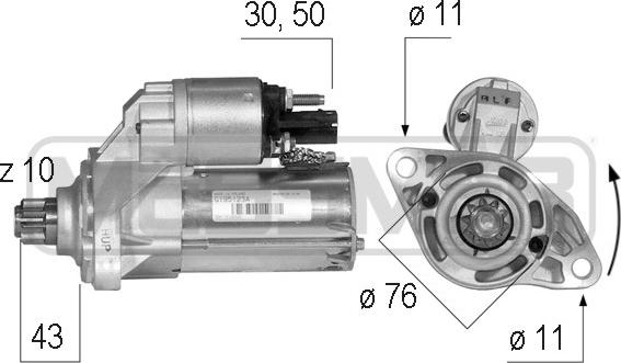 ERA 220585 - Motorino d'avviamento autozon.pro