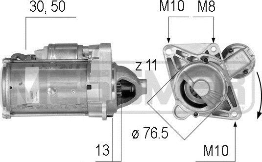 ERA 220587 - Motorino d'avviamento autozon.pro