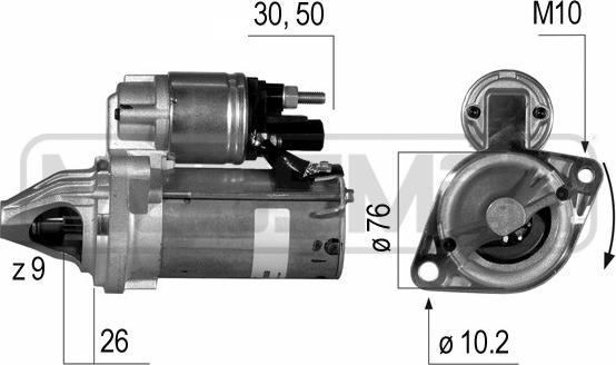 ERA 220539 - Motorino d'avviamento autozon.pro