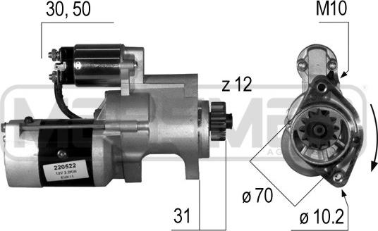 ERA 220522 - Motorino d'avviamento autozon.pro