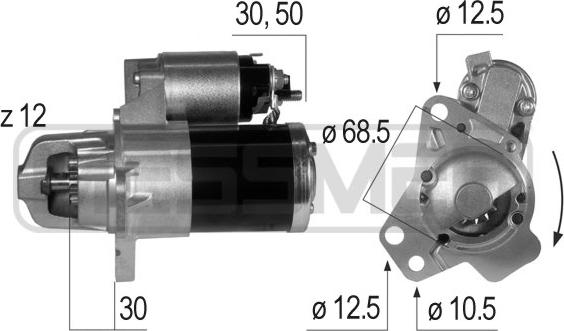 ERA 220640 - Motorino d'avviamento autozon.pro