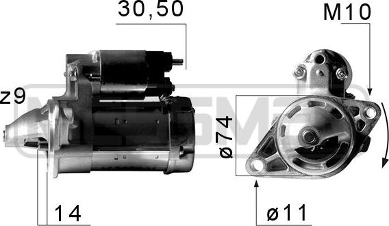 ERA 220654 - Motorino d'avviamento autozon.pro