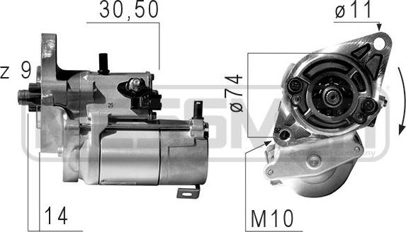 ERA 220652 - Motorino d'avviamento autozon.pro