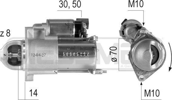 ERA 220614R - Motorino d'avviamento autozon.pro