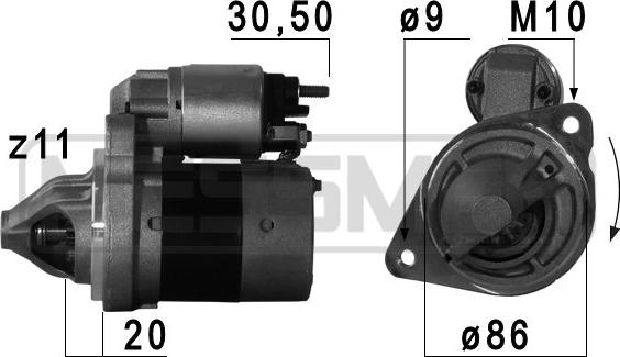 ERA 220689 - Motorino d'avviamento autozon.pro