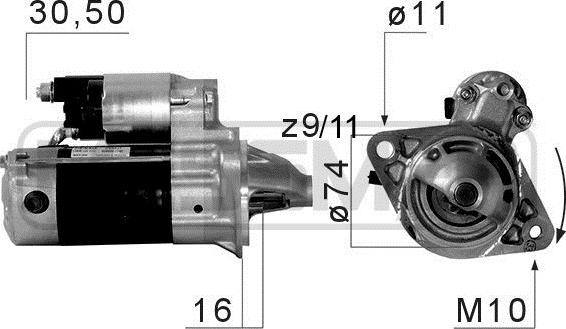 ERA 220675 - Motorino d'avviamento autozon.pro