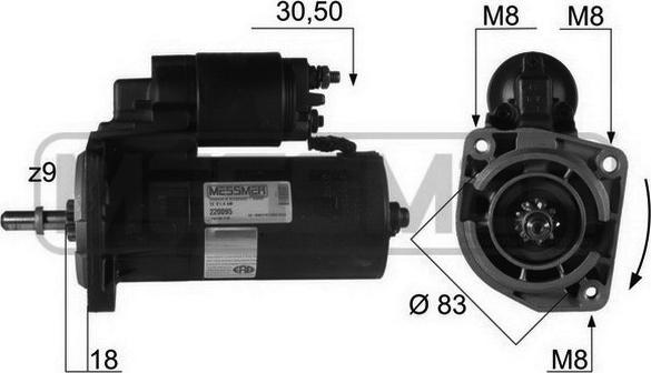 ERA 220095R - Motorino d'avviamento autozon.pro