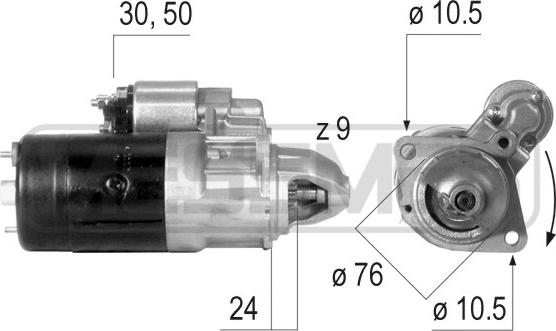 ERA 220091R - Motorino d'avviamento autozon.pro