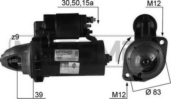 ERA 220061R - Motorino d'avviamento autozon.pro