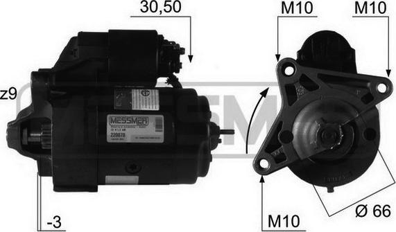 ERA 220070R - Motorino d'avviamento autozon.pro