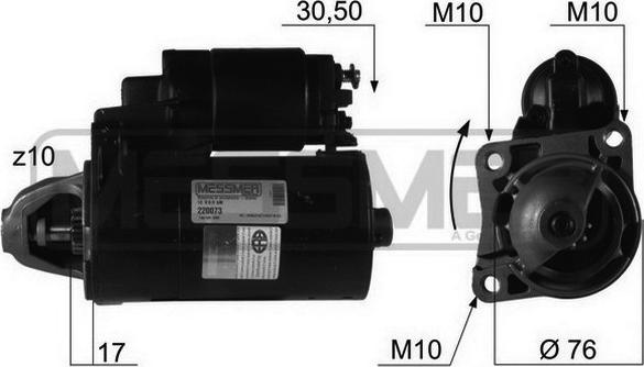 ERA 220073R - Motorino d'avviamento autozon.pro