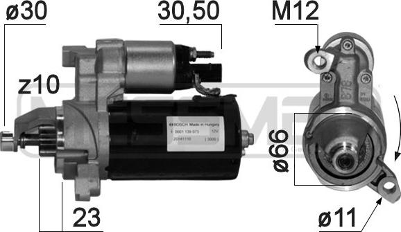 ERA 220875 - Motorino d'avviamento autozon.pro