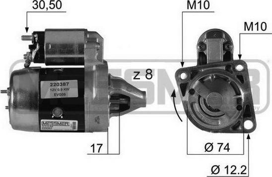 ERA 220387 - Motorino d'avviamento autozon.pro