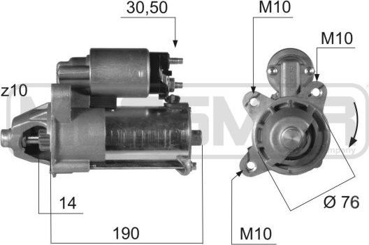 ERA 220374R - Motorino d'avviamento autozon.pro